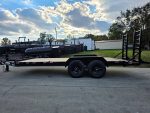 7' x 18' I-Beam Equipment Trailer (2) 7K Axles Stand-Up Ramps 14K GVWR - Image 5