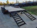 7' x 18' I-Beam Equipment Trailer (2) 7K Axles Stand-Up Ramps 14K GVWR - Image 12