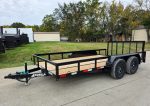 7x14 Dovetail Utility Trailer Powder Coated With Gate (2) 3500lb Axles 7K GVWR - Image 4