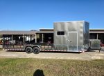 8.5x30 Charcoal V-Nose Hybrid Enclosed open Trailer 9.5 Interior (2) 7000LB Axles 14K Gvwr