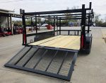 7x12 Straight Deck Utility Trailer 4ft Ladder Racks with 1.5 FT Mesh (2) 3500lb Axle - Image 11