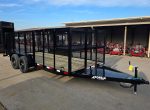 6.4x16 Utility Trailer Straight Deck 4ft Mesh Sides with Basket (2) 3,500lb Axles - Image 2