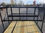 6.4x16 Utility Trailer Straight Deck 4ft Mesh Sides with Basket (2) 3,500lb Axles - Image 12