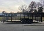 7x20 Dovetail Utility Trailer 4ft Mesh Sides (2) 3,500lb Axles - Image 4