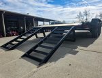 7x20 Equipment Trailer 8" I-Beam (2) 7K Axles Standup Ramps 14K GVWR - Image 9