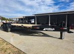 7x20 Equipment Trailer 8" I-Beam (2) 7K Axles Standup Ramps 14K GVWR