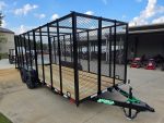 6.4x18 Debris Junk Trash Removal Leaf Trailer 6ft Mesh Sides (2) 3500lb Axles Tube Railing
