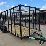 6.4x18 Debris Junk Trash Removal Leaf Trailer 6ft Mesh Sides (2) 3500lb Axles Tube Railing