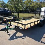 7' X 18' Straight deck Utility Trailer with gate (2) 3,500lb Axles 7K GVWR