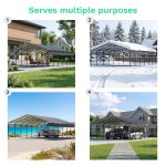 Patiowell 20x30 ft Outdoor Metal Carport, Black - Image 8