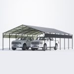 Patiowell 20x30 ft Outdoor Metal Carport, Black - Image 12