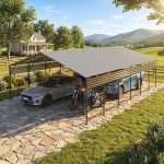 Patiowell 20x30 ft Outdoor Metal Carport, Black - Image 9
