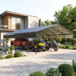 Patiowell 20x30 ft Outdoor Metal Carport, Black - Image 2