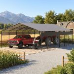 Patiowell 20x30 ft Outdoor Metal Carport, Black - Image 10