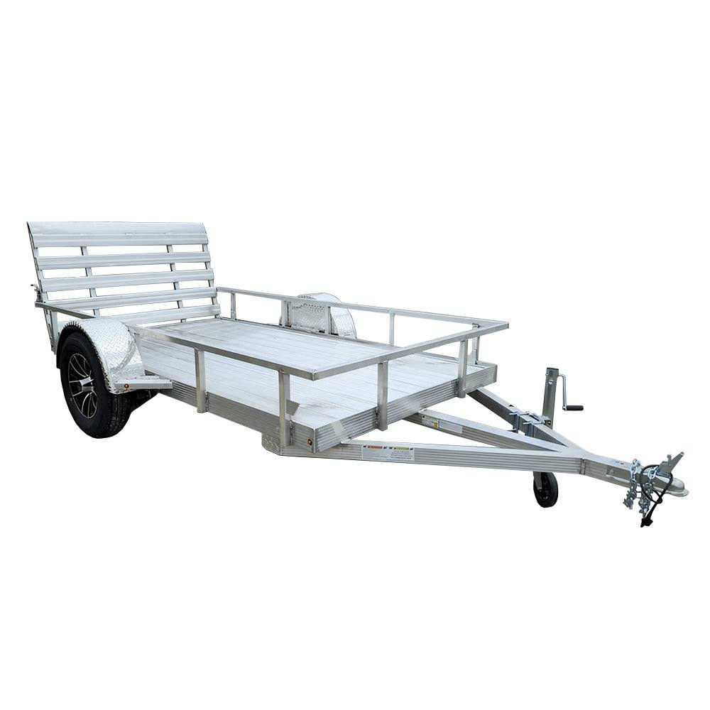 5x10_aluminum 5' x 10' Aluminum Utility Trailer W Gate and Mag Wheels 3500lb Axle - Image 1