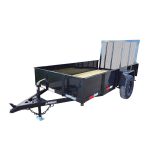 5' X 10' Utility Trailer Straight Deck 18" Sides Tall Gate