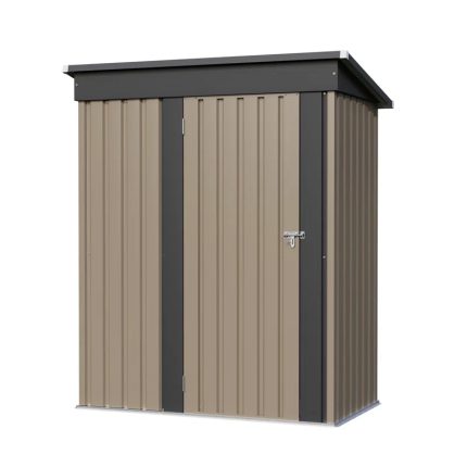 Patiowell 5x3 Metal Shed with Floor Frame, Brown