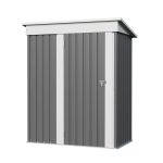 Patiowell 5x3 Metal Shed with Floor Frame, Gray