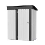 Patiowell 5x3 Metal Shed with Floor Frame, White