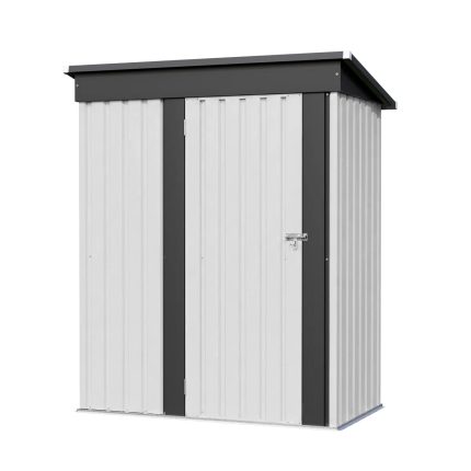 Patiowell 5x3 Metal Shed with Floor Frame, White
