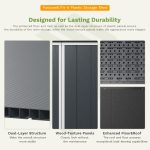 Patiowell 5x3 Plastic Outdoor Storage Shed with Lockable Door, Dark Gray - Image 4