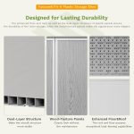 Patiowell 5x3 Plastic Outdoor Storage Shed with Lockable Door, Gray - Image 4