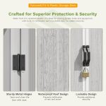Patiowell 5x3 Plastic Outdoor Storage Shed with Lockable Door, Gray - Image 5