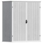 Patiowell 5x3 Plastic Outdoor Storage Shed with Lockable Door, Gray