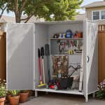 Patiowell 5x3 Plastic Outdoor Storage Shed with Lockable Door, Gray - Image 2