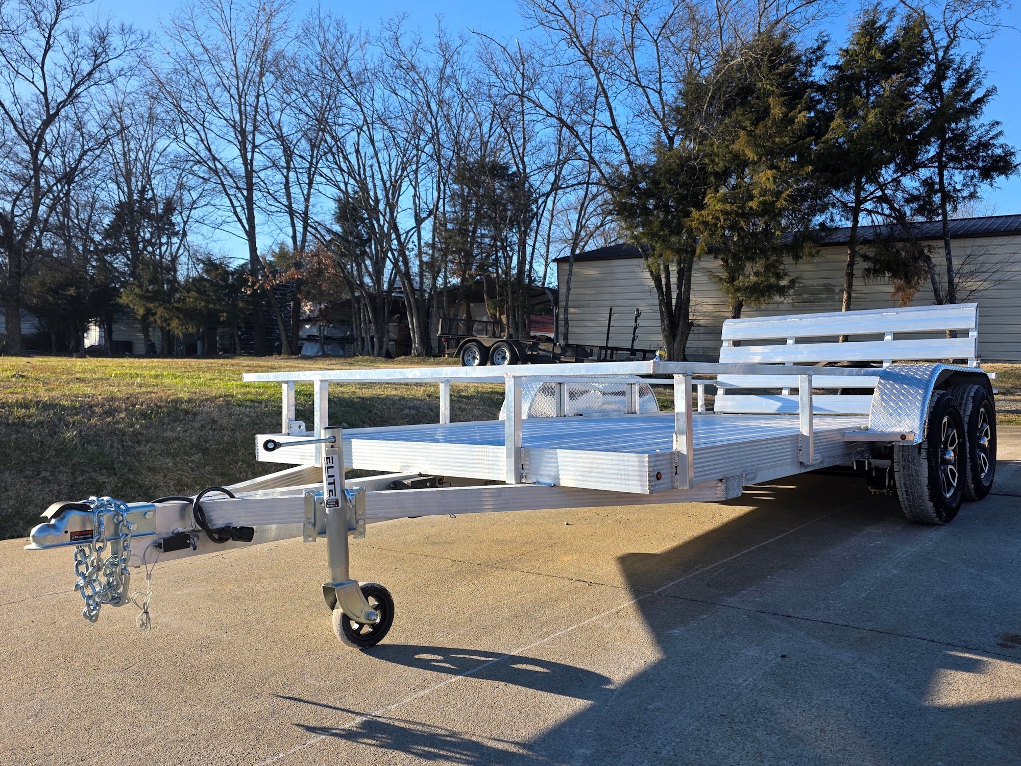6.4' x 14' Tandem All Aluminum Utility Trailer Dual Axle Straight Deck 7K GVWR - Image 2