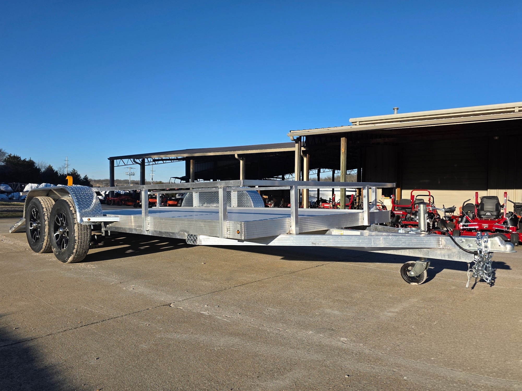 6.4' x 14' Tandem All Aluminum Utility Trailer Dual Axle Straight Deck 7K GVWR - Image 18