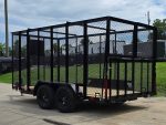 6.4x14 Straight Deck Utility Trailer 6ft Mesh Sides with (2) 3,500lb Axles-Without Roof - Image 11