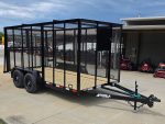 6.4x14 Straight Deck Utility Trailer 6ft Mesh Sides with (2) 3,500lb Axles-Without Roof - Image 15