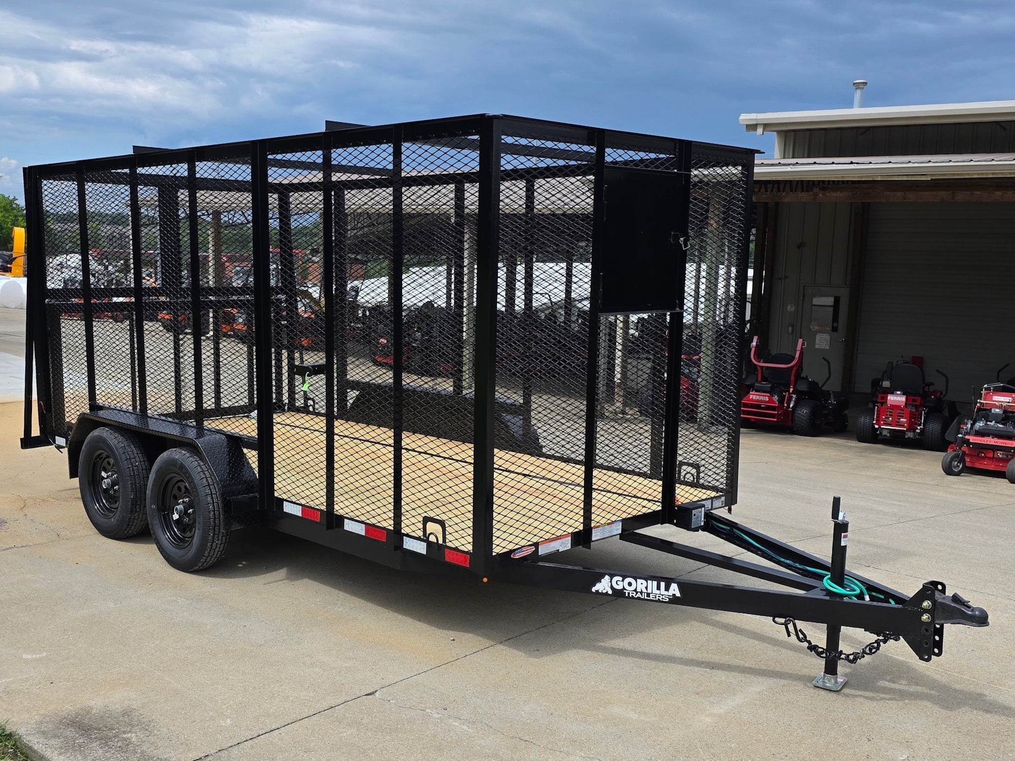 6.4x14 Straight Deck Utility Trailer 6ft Mesh Sides with (2) 3,500lb Axles-Without Roof - Image 15