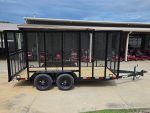 6.4x14 Straight Deck Utility Trailer 6ft Mesh Sides with (2) 3,500lb Axles-Without Roof - Image 14