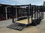 6.4x14 Straight Deck Utility Trailer 6ft Mesh Sides with (2) 3,500lb Axles-Without Roof - Image 5