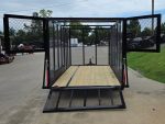 6.4x14 Straight Deck Utility Trailer 6ft Mesh Sides with (2) 3,500lb Axles-Without Roof - Image 4