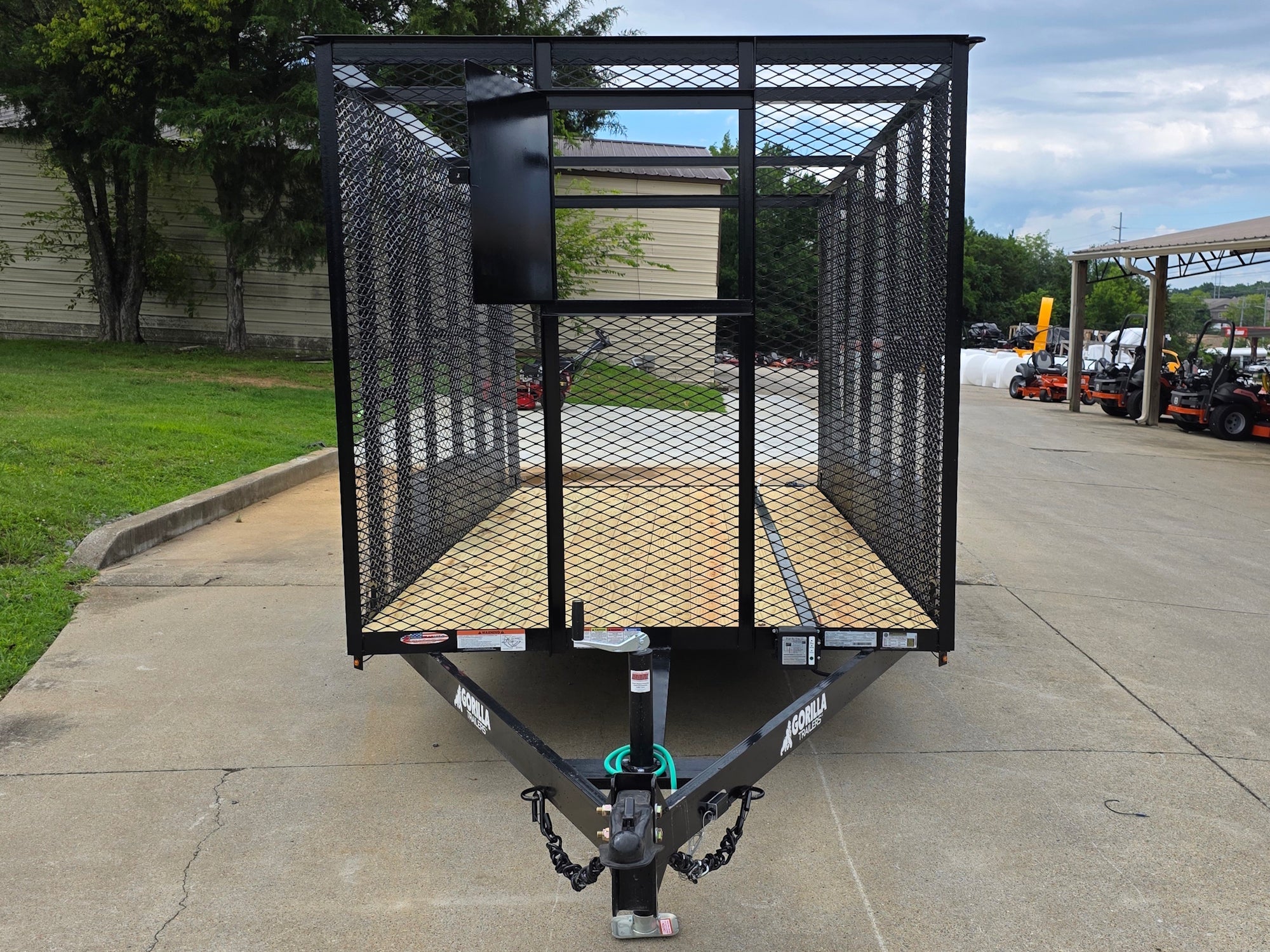 6.4x14 Straight Deck Utility Trailer 6ft Mesh Sides with (2) 3,500lb Axles-Without Roof - Image 8