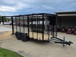 6.4x14 Straight Deck Utility Trailer 6ft Mesh Sides with (2) 3,500lb Axles-Without Roof - Image 7