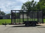 6.4x14 Straight Deck Utility Trailer 6ft Mesh Sides with (2) 3,500lb Axles-Without Roof - Image 10