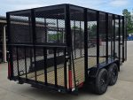 6.4x14 Straight Deck Utility Trailer 6ft Mesh Sides with Metal Roof (2) 3,500lb Axles - Image 5