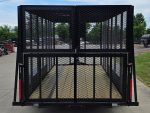 6.4x14 Straight Deck Utility Trailer 6ft Mesh Sides with Metal Roof (2) 3,500lb Axles - Image 4