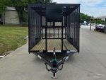 6.4x14 Straight Deck Utility Trailer 6ft Mesh Sides with Metal Roof (2) 3,500lb Axles - Image 8