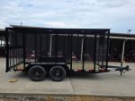 6.4x14 Straight Deck Utility Trailer 6ft Mesh Sides with Metal Roof (2) 3,500lb Axles - Image 6