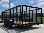 6.4x16 Straight Deck Utility Trailer with 4ft Mesh Side (2) 3,500lb Axles - Image 2