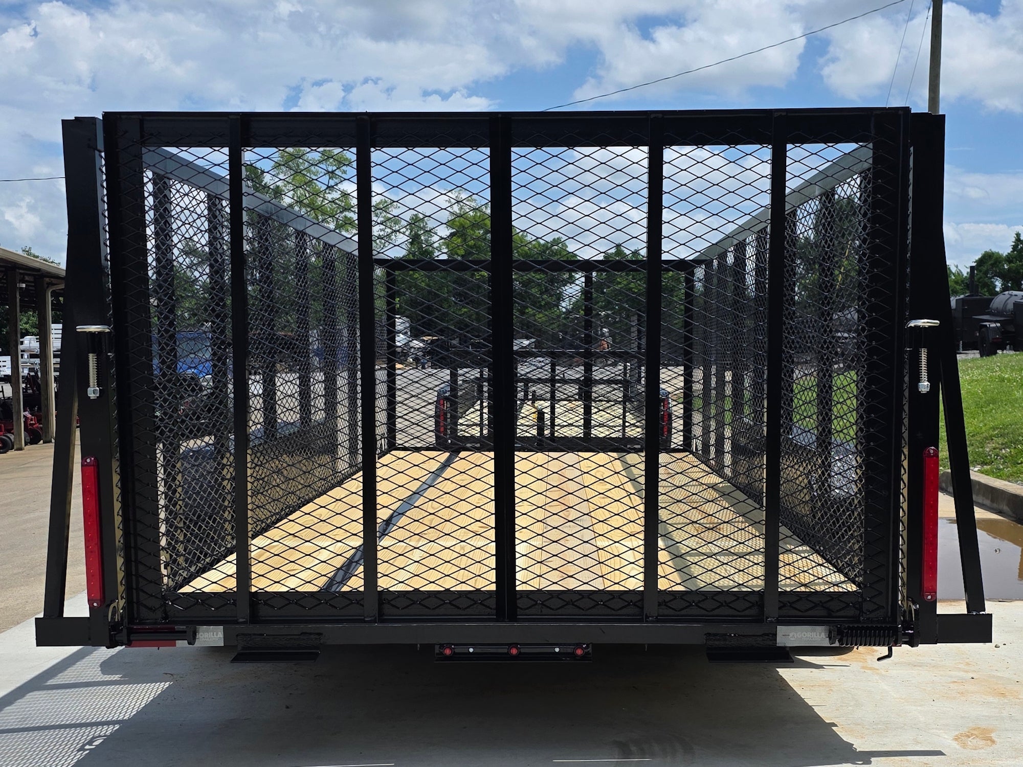 6.4x16 Straight Deck Utility Trailer with 4ft Mesh Side (2) 3,500lb Axles - Image 3