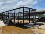 6.4x16 Straight Deck Utility Trailer with 4ft Mesh Side (2) 3,500lb Axles - Image 6