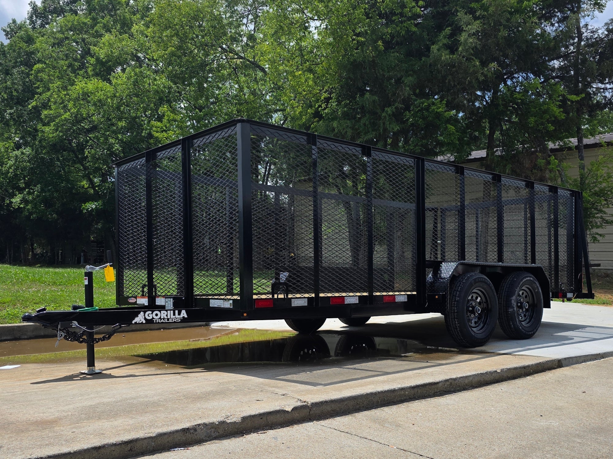 6.4x16 Straight Deck Utility Trailer with 4ft Mesh Side (2) 3,500lb Axles - Image 8