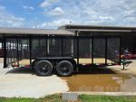 6.4x16 Straight Deck Utility Trailer with 4ft Mesh Side (2) 3,500lb Axles - Image 5
