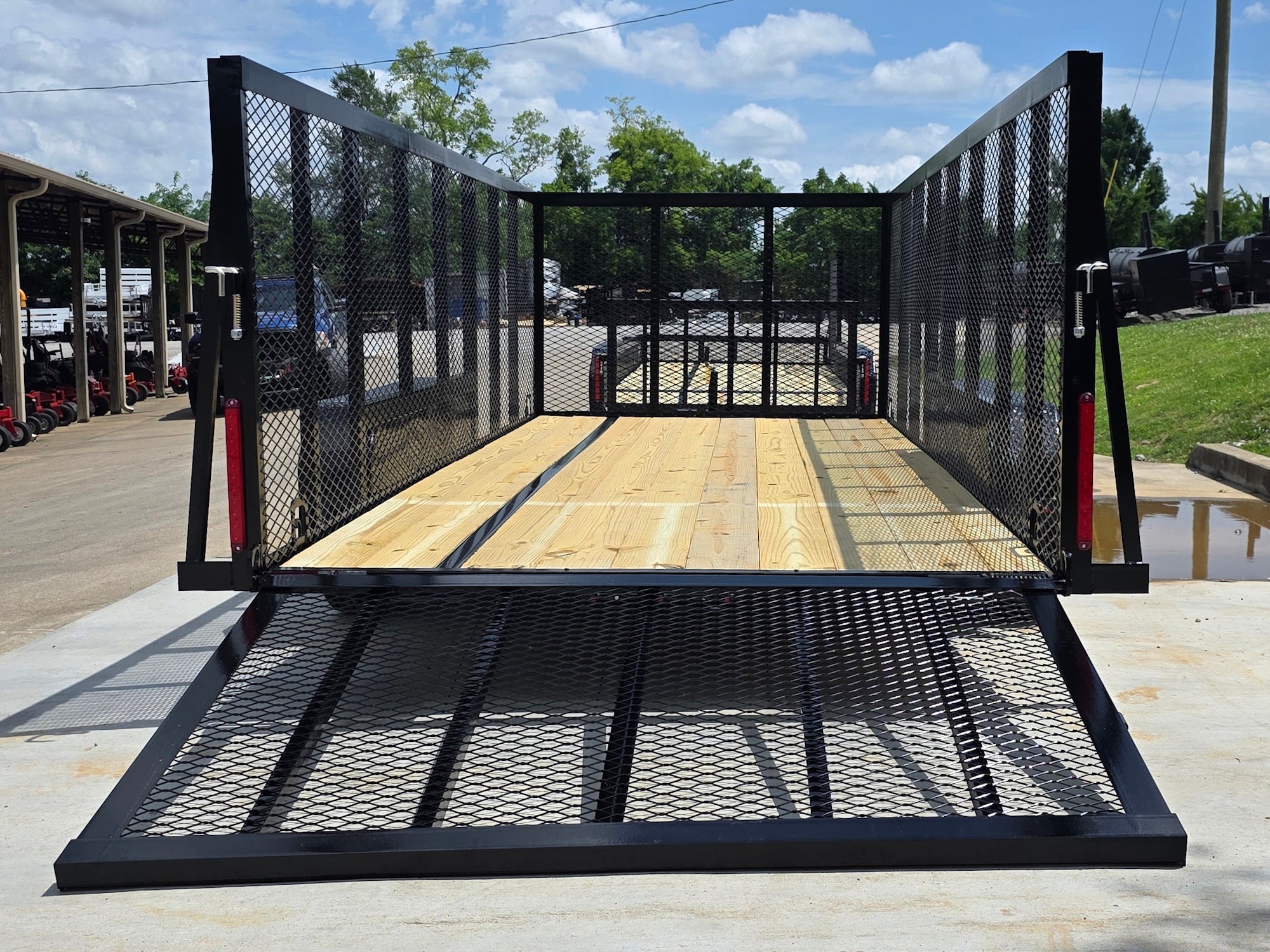 6.4x16 Straight Deck Utility Trailer with 4ft Mesh Side (2) 3,500lb Axles - Image 11